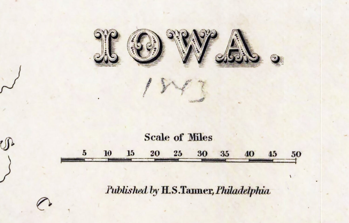 1843 Map of Iowa