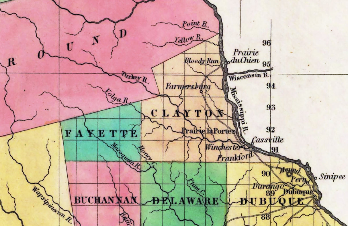 1843 Map of Iowa