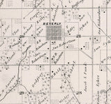 1872 Map of Beverly Township Adams County Illinois