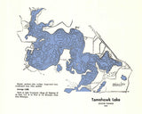 1970 Map of Tomahawk Lake Oneida County Wisconsin