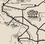 1940 Map of Saint Johns County Florida