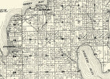1917 Farm Line Map of Northern Door County Wisconsin