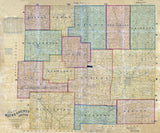 1856 Farm Line Map of Wayne County Indiana