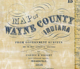 1856 Farm Line Map of Wayne County Indiana