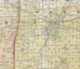 1856 Farm Line Map of Wayne County Indiana