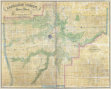 1858 Farm Line Map of Sangamon County Illinois