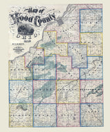 1858 Map of Wood County Ohio