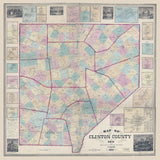 1859 Farm Line Map of Clinton County Ohio