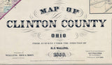 1859 Farm Line Map of Clinton County Ohio