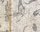 1859 Farm Line Map of Waukesha County Wisconsin