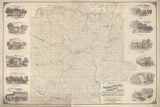 1860 Farm Line Map of Washington County Indiana