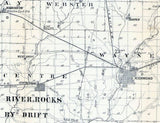 1879 Map of Wayne County Indiana
