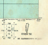 1928 Topo Map of Saint Catherines Island Georgia
