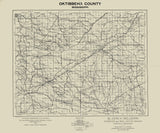 1909 Map of Oktibbeha County Mississippi