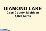 1920 Map of Diamond Lake Cass County Michigan