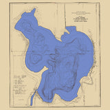 1923 Map of Lake George Steuben County Indiana