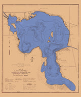 1924 Map of Lake Manitou Fulton County Indiana