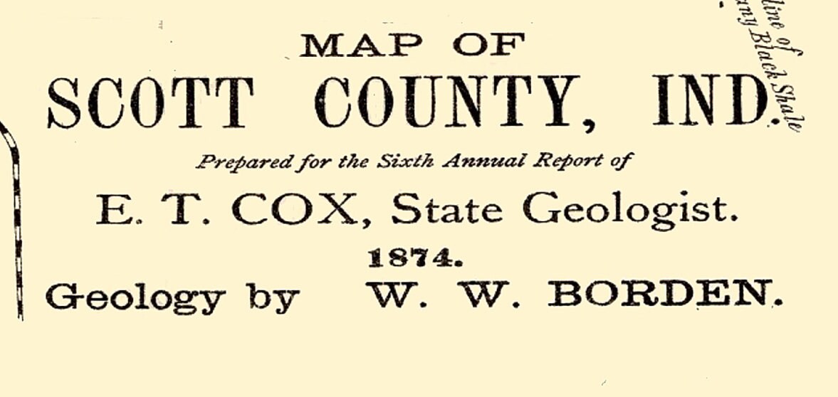 1874 Map of Scott County Indiana