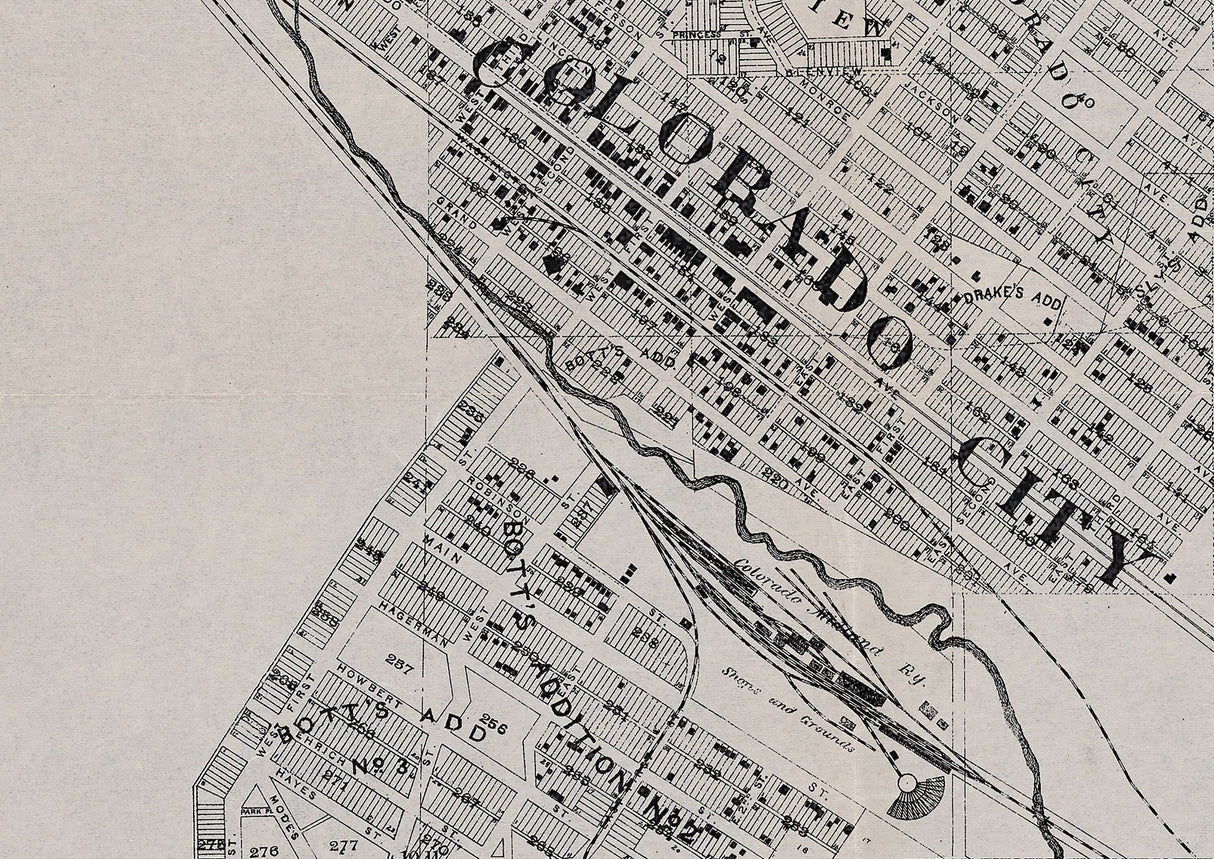 1889 Map of Colorado Springs Colorado