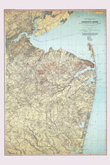 1889 Topo Map of the Monmouth Shore New Jersey