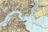 1889 Topo Map of the Monmouth Shore New Jersey