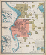 1890 Map of Fairhaven Washington and Vicinity