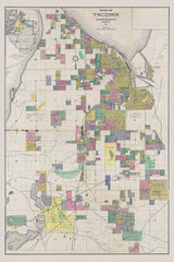 1891 Map of Tacoma Washington and Environs