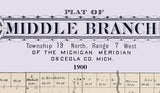 1900 Map of Middle Branch Township Osceola County Michigan