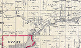 1900 Map of Osceola Township Osceola County Michigan