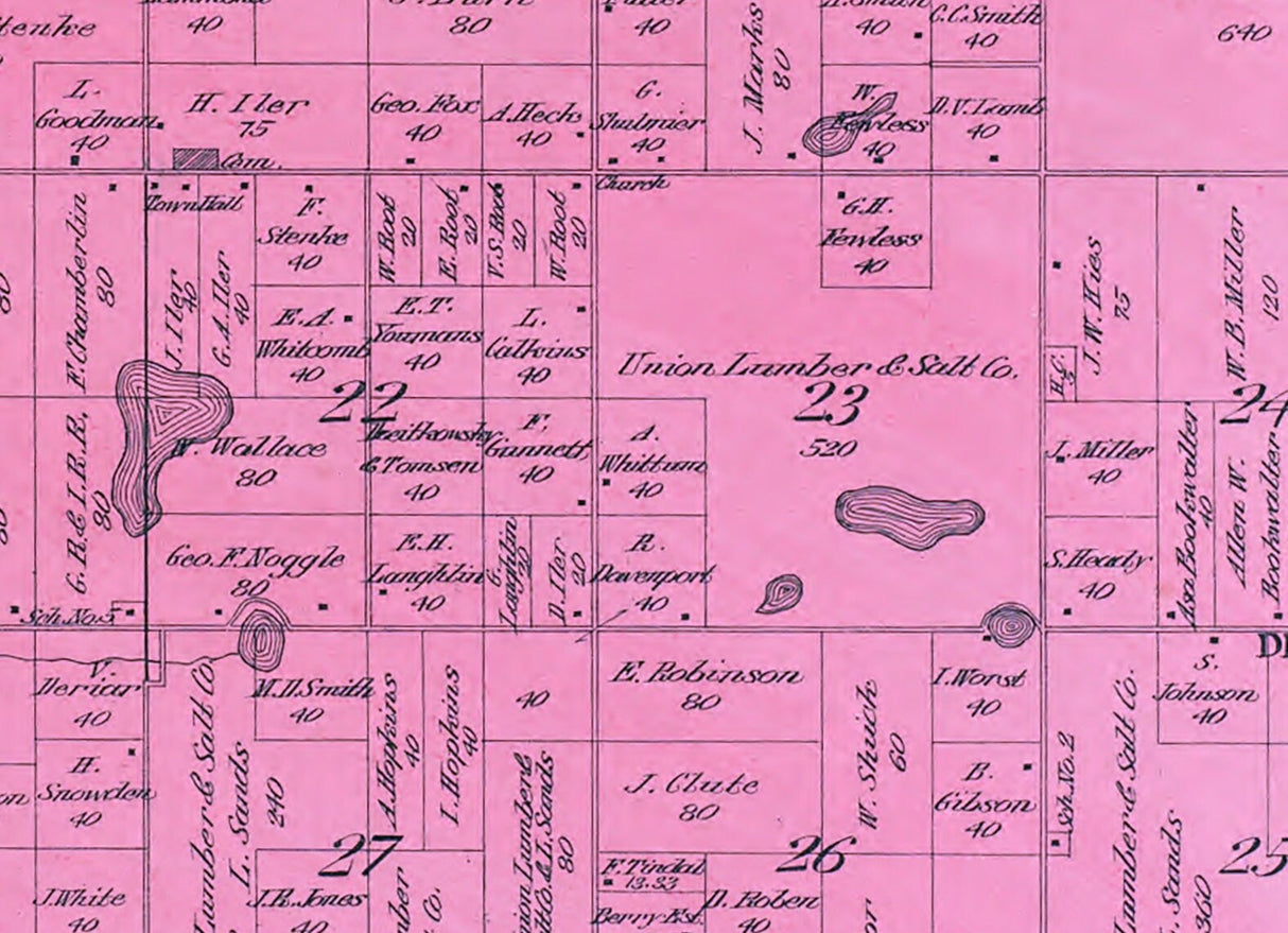 1900 Map of Sherman Township Osceola County Michigan