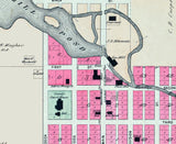 1900 Town Map of Hersey Osceola County Michigan