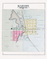 1900 Town Map of Marion Osceola County Michigan