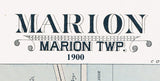 1900 Town Map of Marion Osceola County Michigan