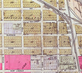 1900 Town Map of Reed City Osceola County Michigan