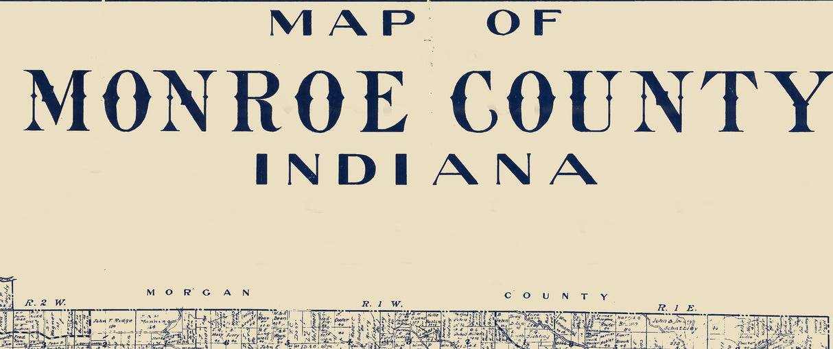 1920 Farm Line Map of Monroe County Indiana