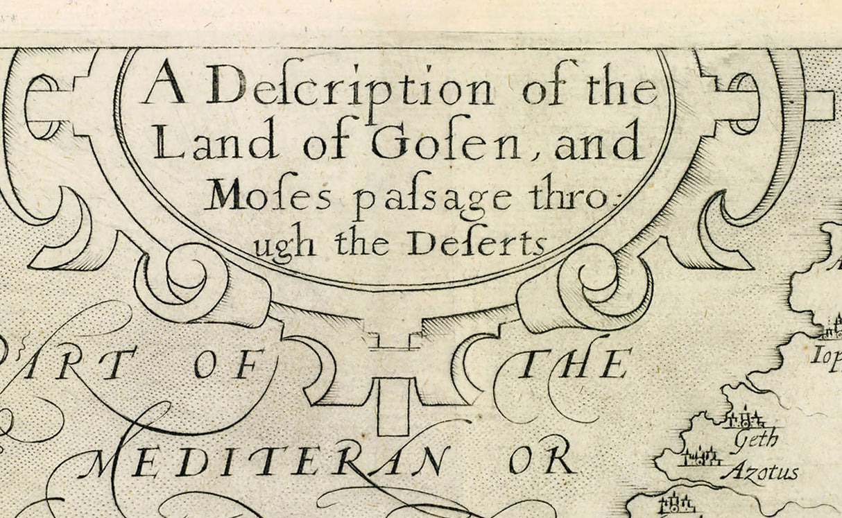 1624 Map of the Land of Gosen and Moses Passage Holylands