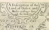 1624 Map of the Land of Gosen and Moses Passage Holylands