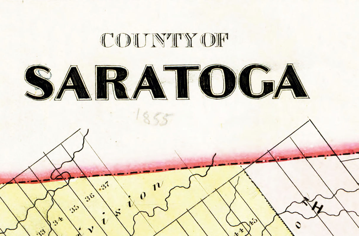 1855 Map of Saratoga County New York