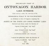 1859 Nautical Map of Ontonagon Harbor Lake Superior