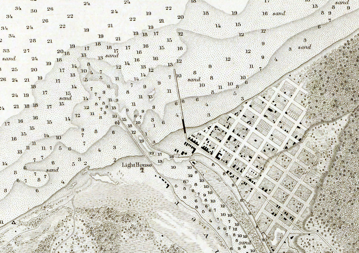 1859 Nautical Map of Ontonagon Harbor Lake Superior