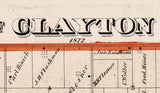 1872 Map of Clayton Township Adams County Illinois