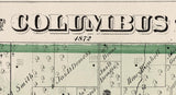 1872 Map of Columbus Township Adams County Illinois