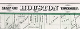 1872 Map of Houston Township Adams County Illinois