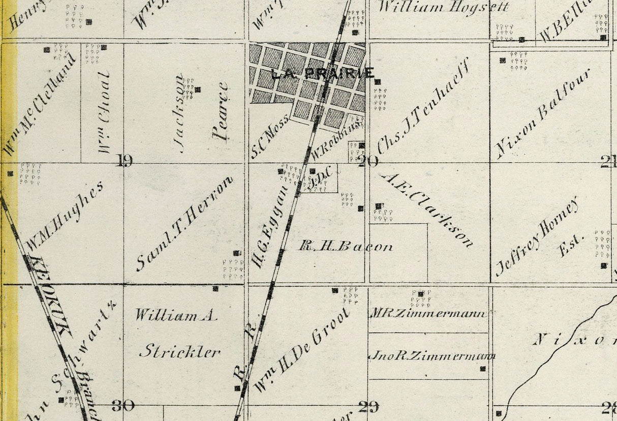 1872 Map of Northeast Township Adams County Illinois