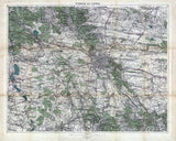 1913 Map of Lemberg Galicia Greater Ukraine Area