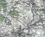 1913 Map of Lemberg Galicia Greater Ukraine Area