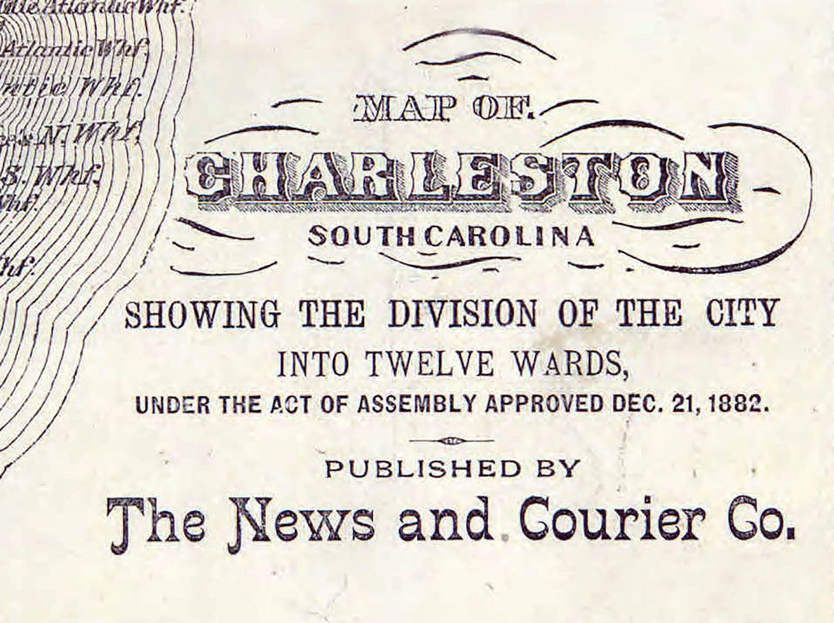 1883 Map of Charleston South Carolina