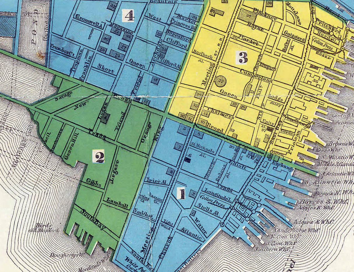 1883 Map of Charleston South Carolina