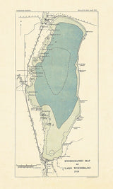 1914 Map of Lake Winnebago Wisconsin