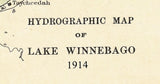 1914 Map of Lake Winnebago Wisconsin